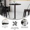 Emma and Oliver 30" Round Laminate Table Top with 22"x22" Bar Height Table Base